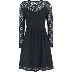 6XL Dresses Gothicana by EMP Lace Dress Short dress black