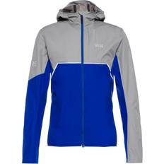 Gorewear R7 Men's Running Hooded Jacket - Ultramarine Blue/Lab Gray