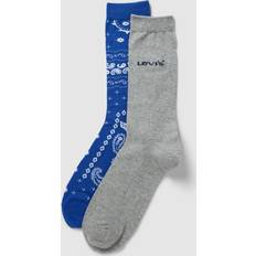 Unterwäsche Levi's normal geschnittene Bandana Socken – 2er Pack Blau Blau