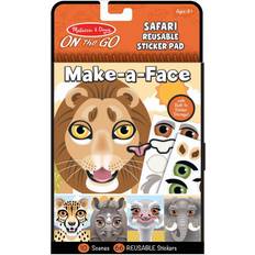 Melissa & Doug Autocollants Melissa & Doug Make-a-Face Safari Reusable Sticker Pad