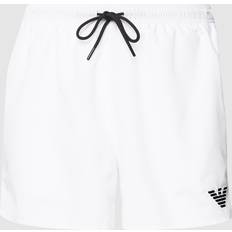 Emporio Armani White Swimwear Emporio Armani Men's Essential Boxer Swim Trunks, White