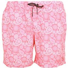 Paisley Swimwear Jack & Jones Plus Fiji Paisley Swim Shorts Hot Coral Colour: