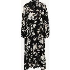 Tamaris Auburn Aop Long Trapes Collar Dress - Black