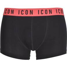 DSquared2 Boxers Men's Underwear DSquared2 ICON Waistband Boxer Trunk, Black/coral