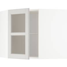 Träfiber Vitrinskåp IKEA Metod Lerh light gray Vitrinskåp 171.5x60cm
