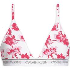 Calvin Klein Blomstrede BH'er Calvin Klein CK One Cotton Triangle Bra Pink Floral