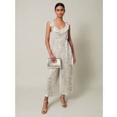 Silver - Women Jumpsuits & Overalls Phase Eight Tazanna Sequin Jumpsuit, Silver