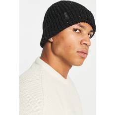 Jack & Jones Huvudbonader Jack & Jones – Svart, melerad, grovstickad mössa-Svart/a