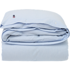 Duvet Lexington Striped Cotton Seersucker Duvet Cover - Blå Dynebetræk Hvid, Blå (210x150cm)