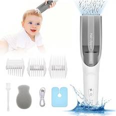 MOMENTS Baby Hair Clipper Silent Vacuum 3 Guide Combs