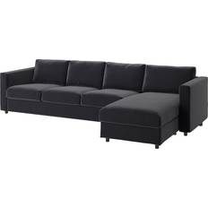 Højrestillede - Sovesofaer Ikea VIMLE Djuparp Dark Gray Sofa 322cm 4 personers