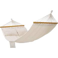 Double Hammock with 2 Pillows 210 x 150 cm Beige
