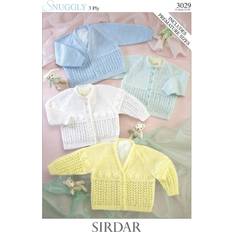 Yarn & Needlework Supplies SIRDAR Snuggly 3 Ply Cardigans Pattern 3029