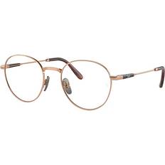 Unisexe Lunettes Ray-Ban DAVID TITANIUM Monture Marron clair Verres Incolore polarisé 51-20