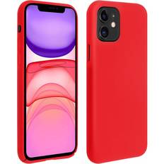 Avizar Apple iPhone 11 Silicone Semi-rigid Case Soft Touch Matte Finish Red