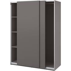 Aluminium Garderober Ikea Pax/Hasvik Dark Gray Garderob 150x201.2cm