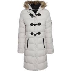 Brave Soul Ladies Wizard Padded Quilted Jacket - White Marl