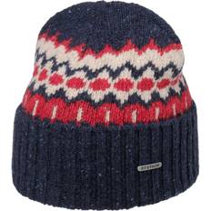 Stetson Beanies Stetson Fredrik Wool Beanie with Cuff Men Blue-red One