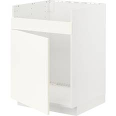 Vita Kökslådor & Hyllplan Ikea METOD Bänkskåp f diskhon HAVSEN m 1 ho, vit/Vallstena vit, 60x60 cm