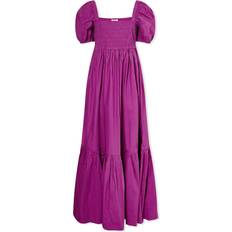 Pitkä mekko - Violetti Mekot Ganni Smock Maxi Dress - Purple Wine