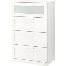 IKEA Brimnes White/Frosted Glass Byrå 78x124cm