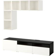 Ikea Wandschränke Ikea BESTÅ/EKET White/Black-Brown Wandschrank 180x170cm