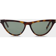 Solbriller Saint Laurent Kvinde SL 550 Slim 002 Solbriller Acetat - Havana Grøn