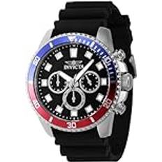 Invicta Armbanduhren Invicta Pro Diver Chronograph Silikonarmband, schwarzes Zifferblatt, Quarz 46119 Schwarz