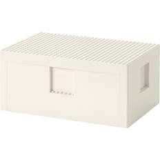 Ikea BYGGLEK LEGO låda med lock, vit, 26x18x12 cm Förvaringslåda