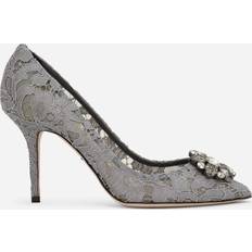 Gris Tacones y Zapatos de Tacón Dolce & Gabbana Pump in Taormina lace with crystals