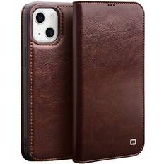 Classic iPhone 13 Läder Plånboksfodral Brun