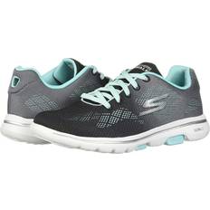 Fabric - Women Walking Shoes Skechers Damen Go Walk 5-Alive Schwarz/Aqua