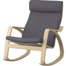 IKEA POÄNG Skiftebo Dark Grey/Birch Veneer Gyngestol 95cm