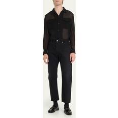 Saint Laurent Men Jeans Saint Laurent Men's Mick Solid Denim Jeans BLACK-BLAC