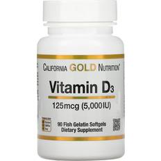 Vitamin D3 125 mcg 90 Fish Gelatin Softgels