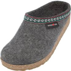 franzl ladies wide fit felt mule slippers anthracite