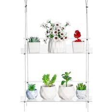 Outdoor Planter Boxes Clear Hanging Window Plant Shelves,Indoor Windows Wall Hanging Plant Stand Flower Organizer