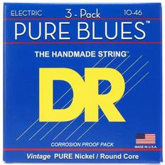DR Strings PHR-10-3PK Pure blues el-gitarrsträngar, 010-046 3 pack