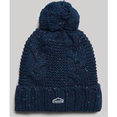 Superdry Accessories Superdry Women's Cable Knit Bobble Beanie Blue 1SIZE