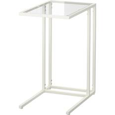 VITTSJÖ Laptopställ, vit, glas, 35x65 cm