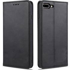 Rvelon iPhone 7 8 Plus Plånboksfodral Magnet Svart