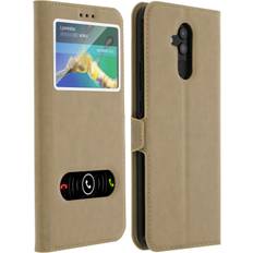 Accessori per cellulari Avizar Huawei mate 20 lite case dual window video stand gold