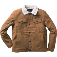 West Coast Choppers Sherpa Lined Canvas Jacket - Braun