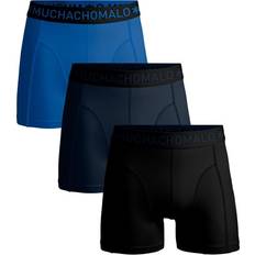 Muchachomalo Intimo maschile Muchachomalo Boxershorts Plain 3-Pack Blue Dark Blue Black