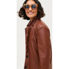 Dame - Skinn Dressjakker Vila Faux Leather Blazer