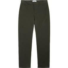 Knowledge Cotton Apparel Chuck Regular Poplin Chinos, Forest Night, W31/L34