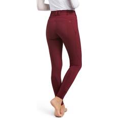 Cuero Pantalones Ariat Pantalones de Montar con Asiento Silicona Prelude - Dark Red