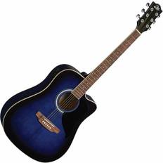 Eko guitars 6 String Acoustic-Electric guitar, Right, Blue Sunburst (06216630)