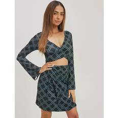 Ternede Kjoler Rosemunde Barbara Kristoffersen Kjole BK150-9718 Black Check Print