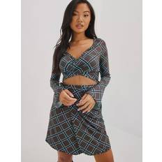 Ternede Kjoler Rosemunde Barbara Kristoffersen Kjole BK150-9719 Brown Check Print